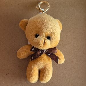 Charming Tan Teddy Bear Bag Charm